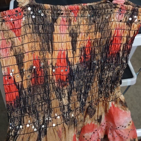 2 Strap Dress or Top w Sequence Dot Pattern (Multicolored) - Picture 3 of 14